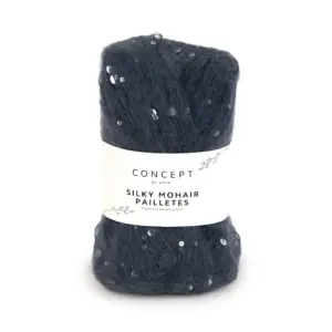Katia Silky Mohair Pailletes-205 Donker Jeans | Het Wolhuis