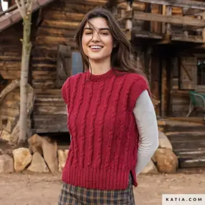 Katia - Spencer met kabels van Merino Aran - 2-25 | Het Wolhuis