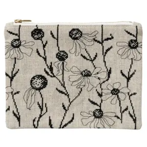 Rico Borduurpakket met geteld kruissteekmotief: Echinacea-etui - 100442 | Het Wolhuis