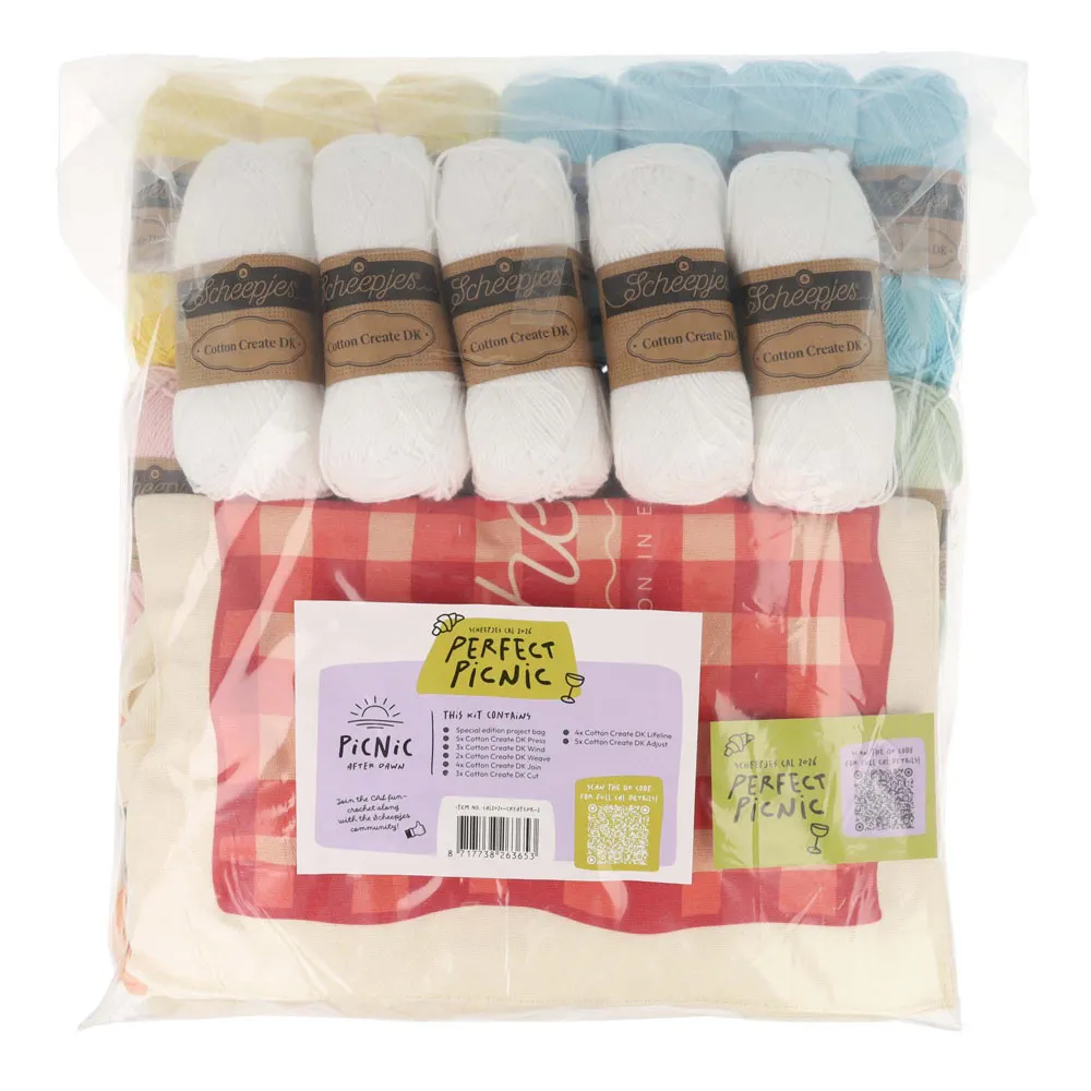 Scheepjes Perfect Picnic CAL 2026 - Kit Cotton Create DK | Het Wolhuis Scheepjes Perfect Picnic CAL 2026 - Kit Cotton Create DK - Dawn | Het Wolhuis