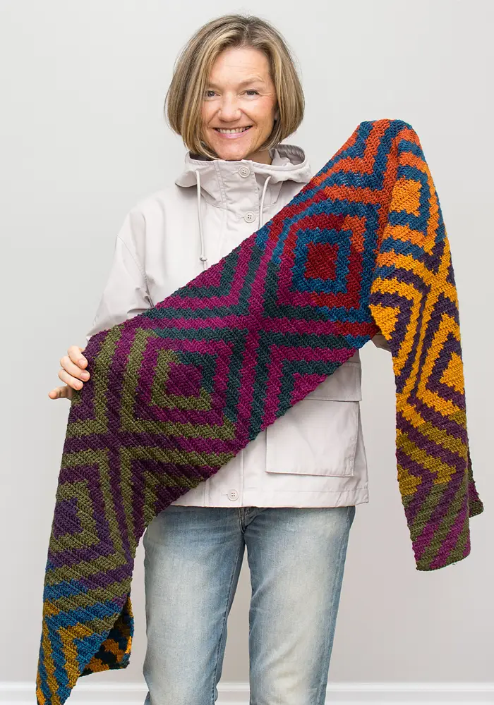 GeoCake Scarf By Natalia Kononova | Het Wolhuis GeoCake Scarf By Natalia Kononova | Het Wolhuis