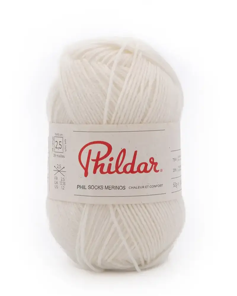 Phildar Socks Merinos | Het Wolhuis Phildar Socks Merinos-Ecru | Het Wolhuis