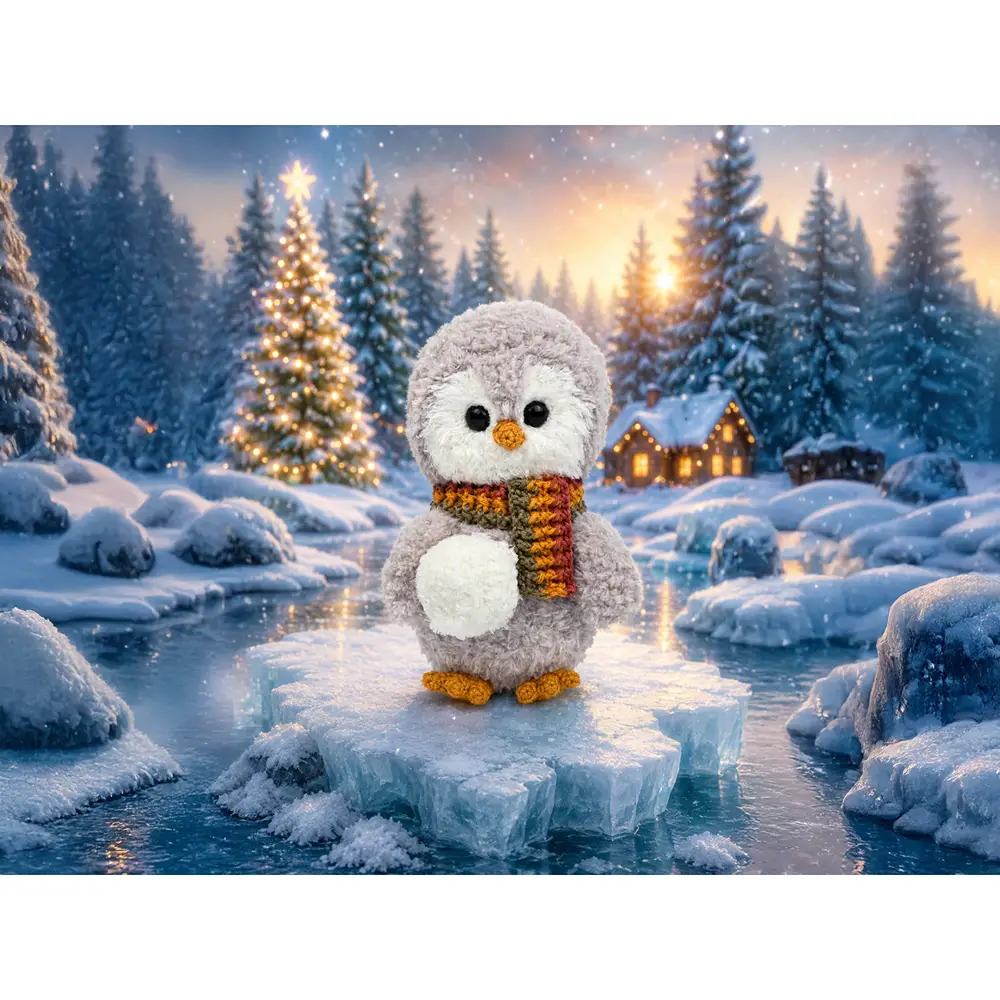 Winterpret - Garenpakket Baby Pinguïn Snowy | Het Wolhuis Winterpret - Garenpakket Baby Pinguïn Snowy | Het Wolhuis